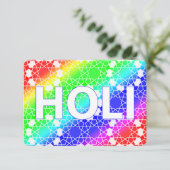 glückliches holi: Festival der Farbe und des Einladung (Stehend Vorderseite)