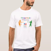 Glückliches Holi USA T-Shirt (Vorderseite)