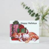 Glückliches Holidays#2 Feiertagspostkarte (Stehend Vorderseite)