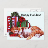 Glückliches Holidays#2 Feiertagspostkarte (Vorne/Hinten)