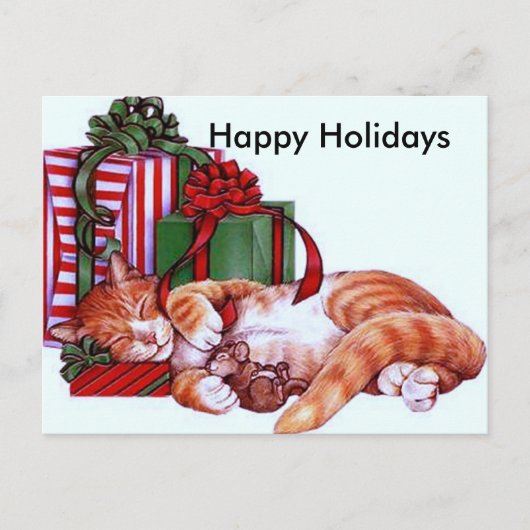 Glückliches Holidays#2 Feiertagspostkarte (Vorderseite)