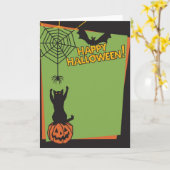 Glückliches Holloween Karte (Gelbe Blume)