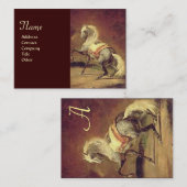 GLÜCKLICHES HORSE-Monogramm Visitenkarte (Vorne/Hinten)