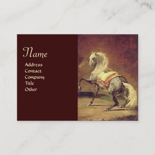 GLÜCKLICHES HORSE-Monogramm Visitenkarte (Vorderseite)