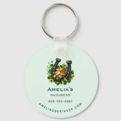 Glückliches Horseshos und Gold-Münzen Geschäft Schlüsselanhänger (Vorderseite)