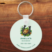 Glückliches Horseshos und Gold-Münzen Geschäft Schlüsselanhänger (Rückseite)