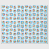 Glückliches Howliday Airedale Geschenkpapier (Flach)