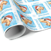 Glückliches Howliday Airedale Geschenkpapier (Rolleneckpunkt)