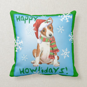 Glückliches Howliday Basenji Kissen