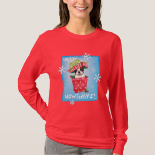 Glückliches Howliday Boston Terrier T-Shirt