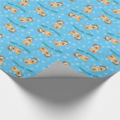 Glückliches Howliday Chow-Chow Geschenkpapier (Ecke)