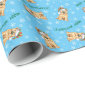 Glückliches Howliday Chow-Chow Geschenkpapier (Rolleneckpunkt)