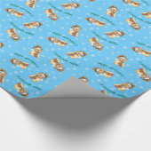 Glückliches Howliday Cocker spaniel Geschenkpapier (Ecke)