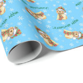 Glückliches Howliday Cocker spaniel Geschenkpapier (Rolleneckpunkt)