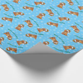 Glückliches Howliday Dogue Geschenkpapier (Ecke)