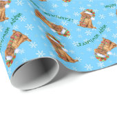Glückliches Howliday Dogue Geschenkpapier (Rolleneckpunkt)