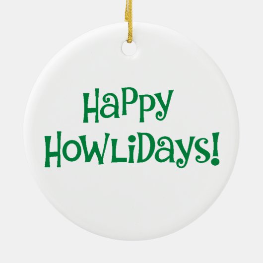 Glückliches Howliday Kerry Blau Terrier Keramik Ornament (Hinten)