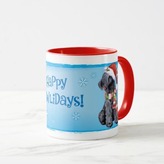 Glückliches Howliday Kerry Blau Terrier Tasse (VorderseiteRechts)