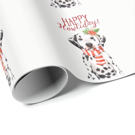 Glückliches Howliday Weihnachten, das dalmation Geschenkpapier (Rolleneckpunkt)