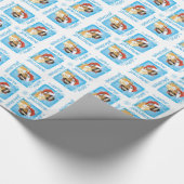 Glückliches Howlidays Bernhardiner Geschenkpapier (Ecke)
