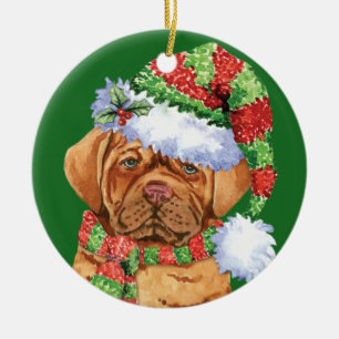 Glückliches Howlidays Dogue Keramik Ornament