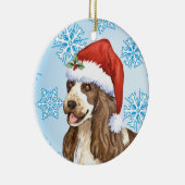 Glückliches Howlidays Englisch Cocker spaniel Keramik Ornament (Rechts)