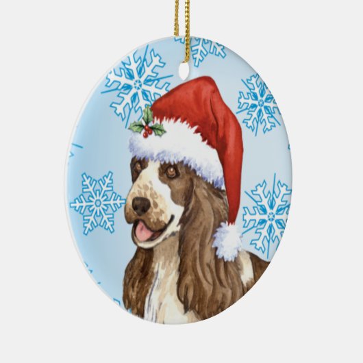 Glückliches Howlidays Englisch Cocker spaniel Keramik Ornament (Rechts)