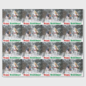Glückliches Howlidays! Geschenkpapier (Flach)