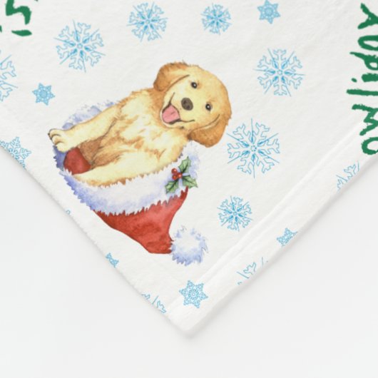 Glückliches Howlidays golden Fleecedecke (Ecke)