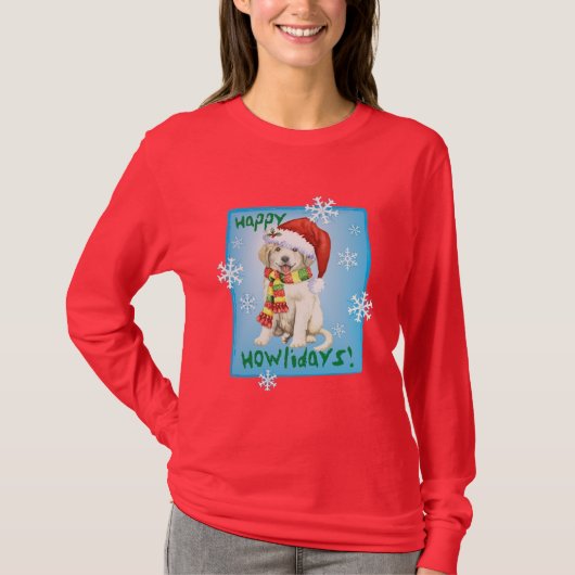 Glückliches Howlidays große Pyrenäen T-Shirt (Vorderseite)