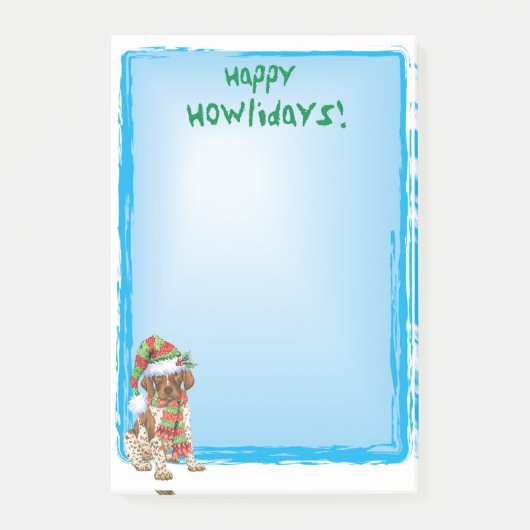 Glückliches Howlidays GSP Post-it Klebezettel (Vorderseite)