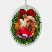 Glückliches Howlidays kundenspezifisches Keramik Ornament (Rechts)