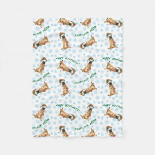 Glückliches Howlidays Malinois Fleecedecke