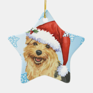 Glückliches Howlidays Norfolk Terrier Keramik Ornament