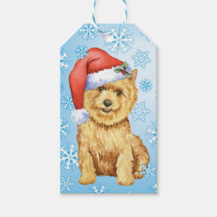 Glückliches Howlidays Norwich Terrier Geschenkanhänger