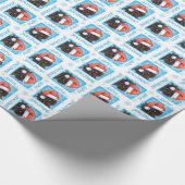 Glückliches Howlidays Puli Geschenkpapier (Ecke)