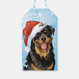 Glückliches Howlidays Rottweiler Geschenkanhänger
