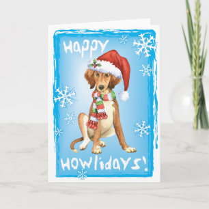Glückliches Howlidays Saluki Feiertagskarte