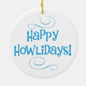 Glückliches Howlidays Schwede Vallhund Keramik Ornament (Hinten)