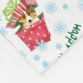 Glückliches Howlidays Sheltie Fleecedecke (Ecke)