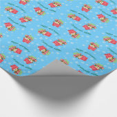 Glückliches Howlidays Sheltie Geschenkpapier (Ecke)