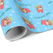 Glückliches Howlidays Sheltie Geschenkpapier (Rolleneckpunkt)