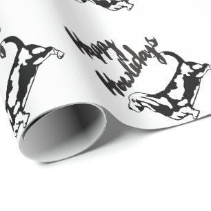 Glückliches Howlidays WeihnachtsBasset Geschenkpapier