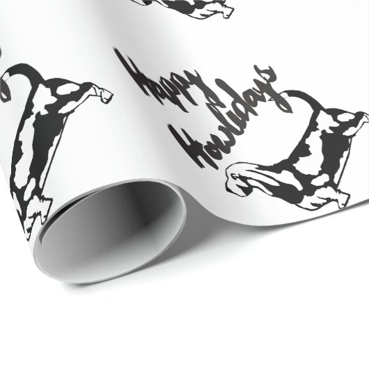 Glückliches Howlidays WeihnachtsBasset Geschenkpapier (Rolleneckpunkt)