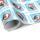 Glückliches Howlidays Weimaraner Geschenkpapier (Rolleneckpunkt)