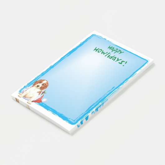 Glückliches Howlidays Welshie Post-it Klebezettel (angewinkelt)