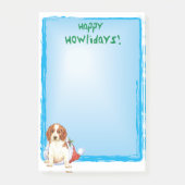 Glückliches Howlidays Welshie Post-it Klebezettel (Vorderseite)