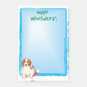 Glückliches Howlidays Welshie Post-it Klebezettel