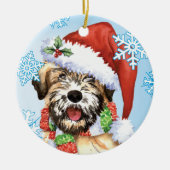 Glückliches Howlidays Wheaten Keramikornament (Vorne)