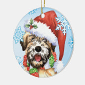 Glückliches Howlidays Wheaten Keramikornament (Links)